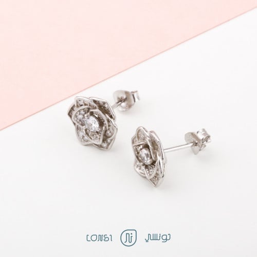 حلق ناعم فضة عيار 925 -16