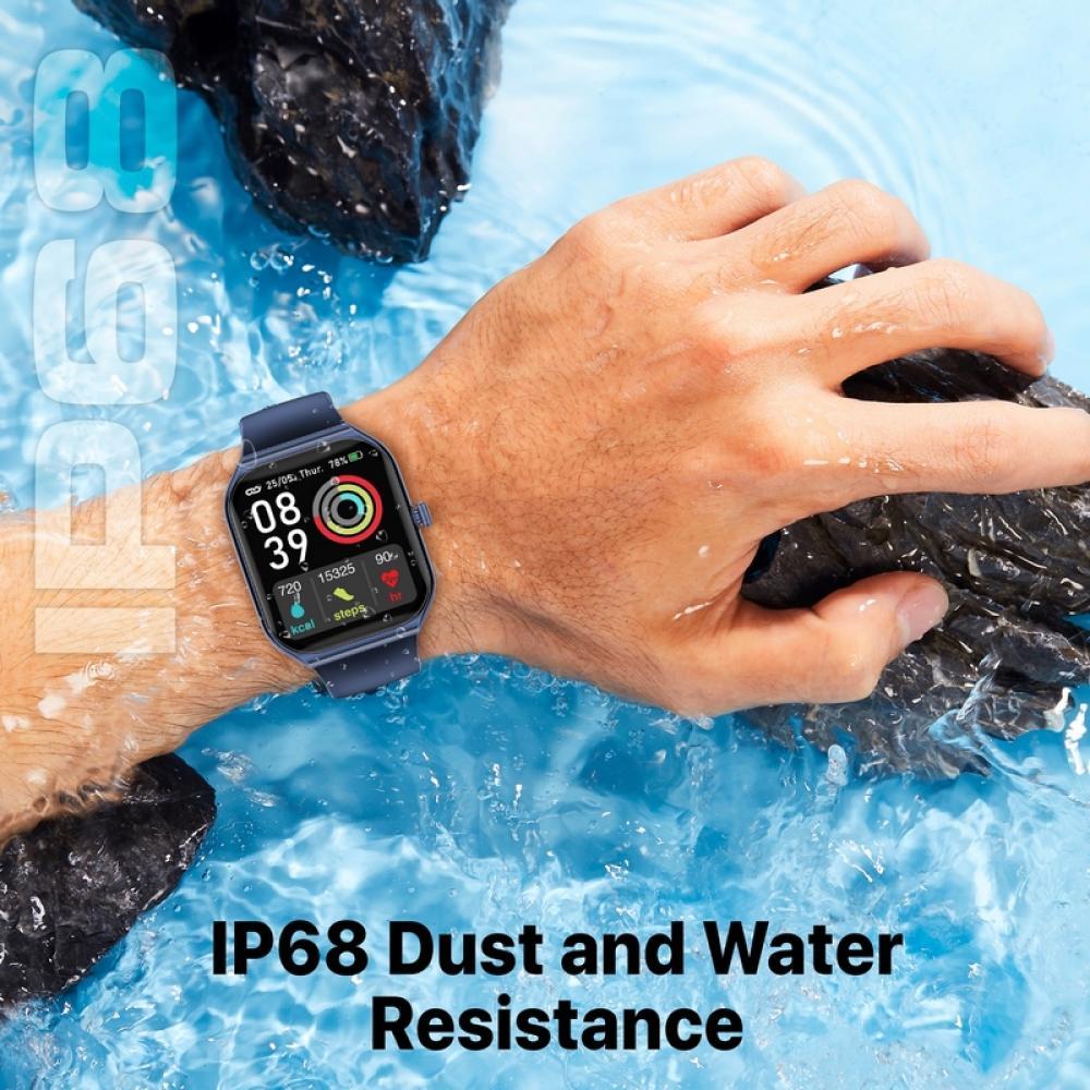 ProWatch-AM19: ساعة ذكية بشاشة 1.96 بوصة AMOLED ومقاومة للماء IP68 مع تتبع صحي شامل