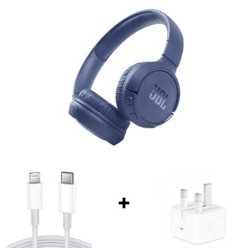 بكج سماعه jbl510 وراس شاحن ايفون وسلك شاحن ايفون