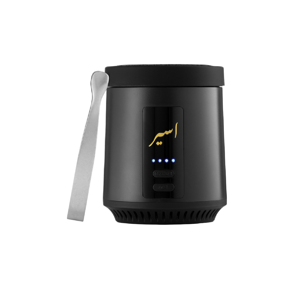 اسير - مبخرة مبتكرة الكترونية لاشعال اقراص الفحم ذاتية الاشتعال - اسود