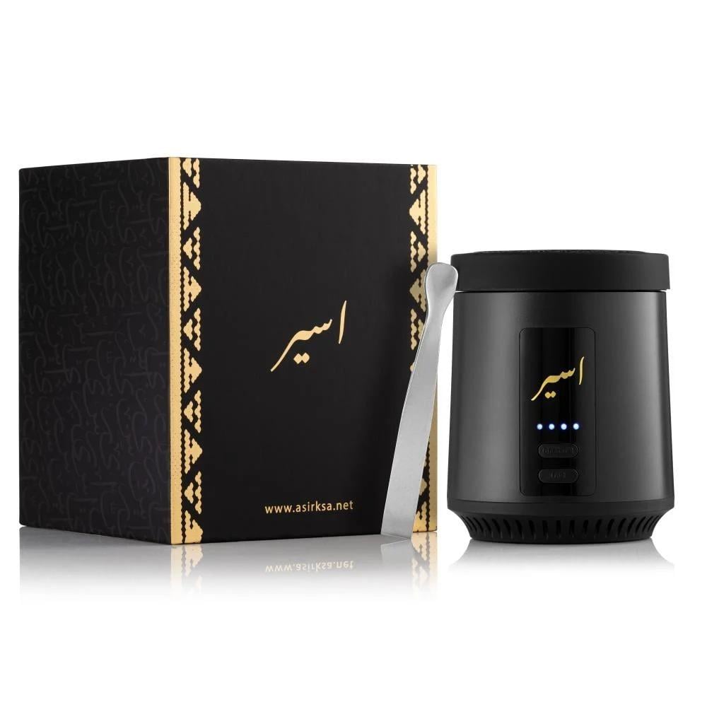 اسير - مبخرة مبتكرة الكترونية لاشعال اقراص الفحم ذاتية الاشتعال - اسود