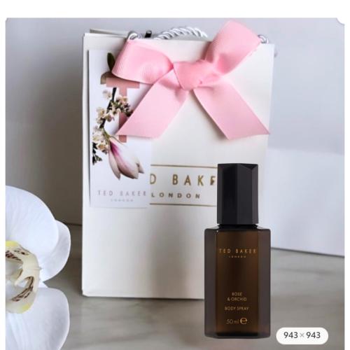 عطر تيد بيكر للجسم اسود فخم شرقي 50 مل بخاخ مع الك...