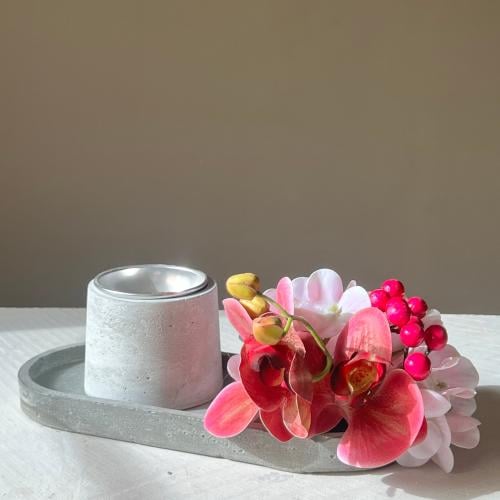 ميني مجموعة مزينه بالورد الفوشي