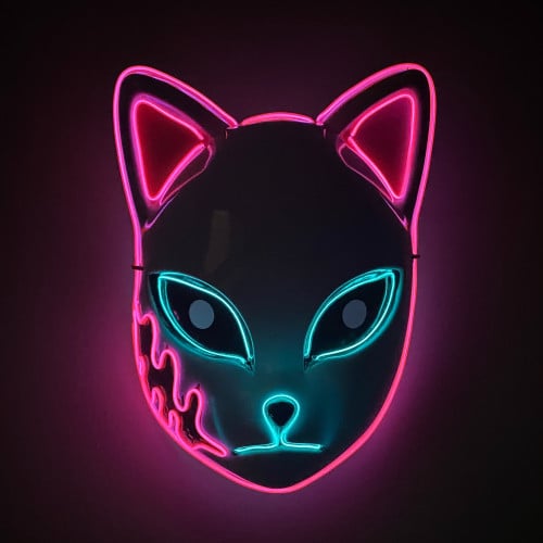 ماسك قاتل الشياطين ( اضاءة زرقاء )