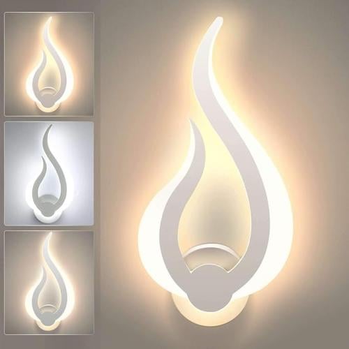 مصباح حائط LED خفيف الوزن قابل للتعديل بثلاثة ألوا...