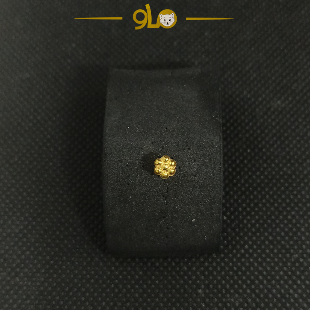 زمام بيرسينج ذهب وردة سادة 5 ( 4.7mm)