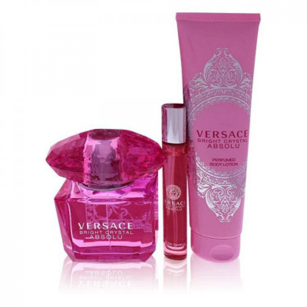 Versace Bright Crystal Absolu Collection (Eau de Parfum 3 oz + Eau de  Parfum 0.3 oz + Shower Gel 3.4 oz) - متجر سوقنا السعودية