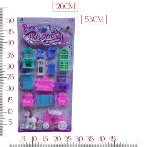 طقم أثاث بيت بناتي كرت كبير  864899 (100/19A)