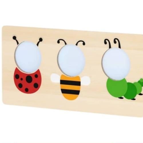 لوحة الحشرات المرحة الخشبية للأطفال/06041