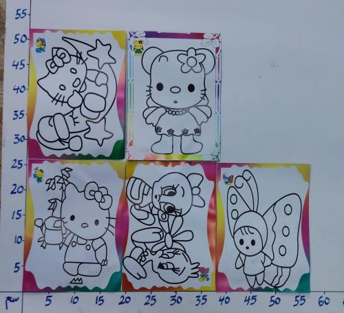 التلوين على ورق مقوى بدون الألوان ( رقم 17 )