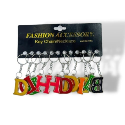 12 حبة ميدالية مفاتيح حروف