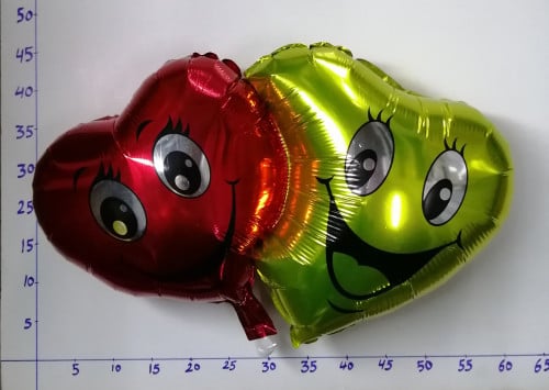 بالون هيليوم قلبين سمايل 100/6E