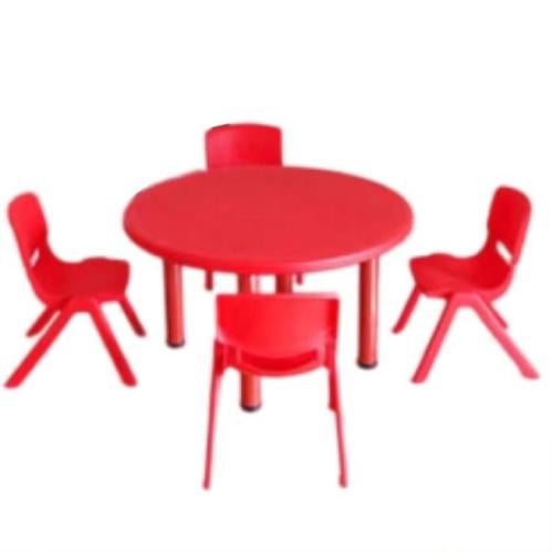 طاولة دائرية بلاستيك قوائم حديد / 04905