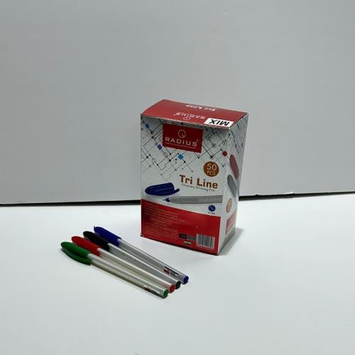 قلم جاف علبة 50 قلم ملون  ( ب )