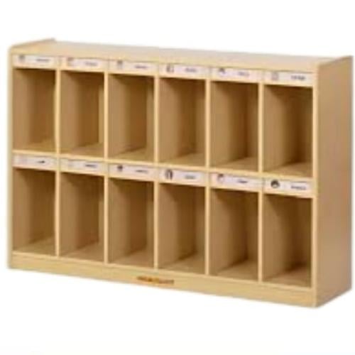 وحدة تخزين خشبية 12 فتحة مع بطاقة إسم /06030