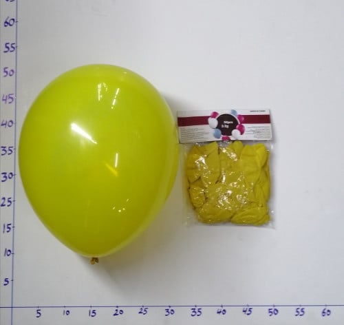 بالون لون أصفر 50 حبة (مقاس 12بوصة ) وزنه 3.2جرام  9A/100