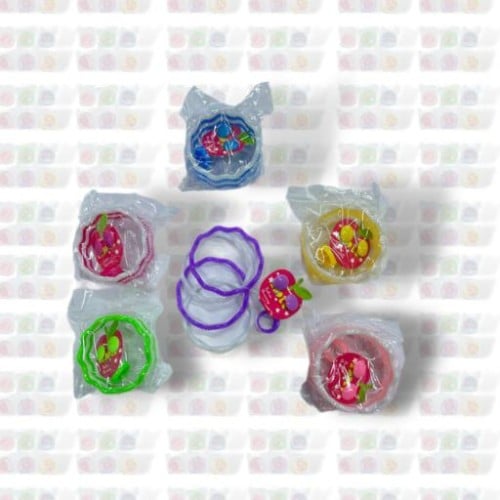 12 ربطة أساور ملونة مع الحلق و الخاتم