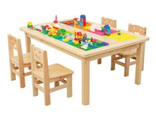 طاولة خشبية تركيب المكعبات للأطفال/ 05808