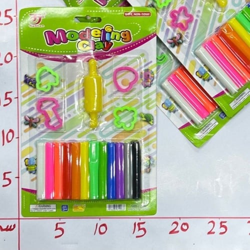 صلصال 12 لون مع القوالب و العجانة 20B