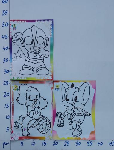 التلوين على ورق مقوى بدون الألوان ( رقم 58 )