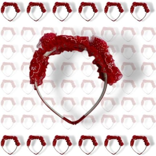 12 حبة طوق بناتي أحمر