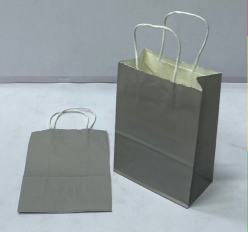 كيس هدايا ورق رمادي صغير (15×8×21)