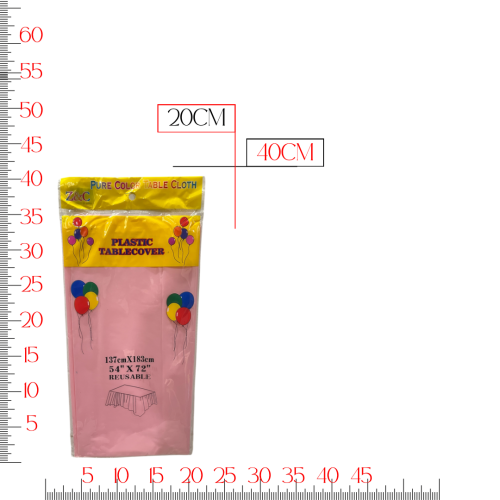 سفرة حفلات لون وردي (١٣٧سم x ١٨٣سم)