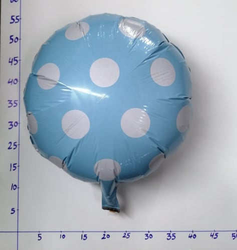 بالون هيليوم سماوي منقط  ( رقم 9 )