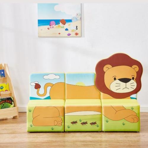 كنب صوفا ثلاثي بتصميم الأسد للأطفال/  04819