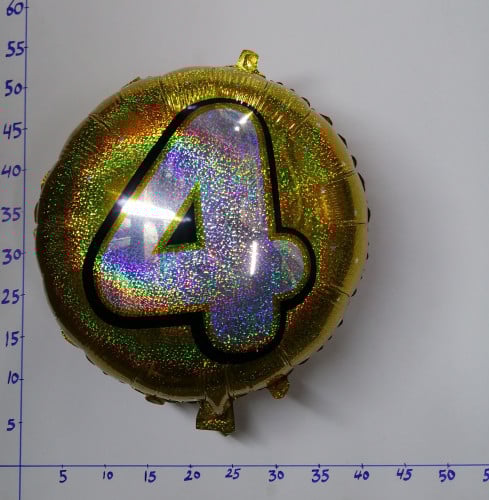 بالون هيليوم رقم 4 ذهبي 7E/100