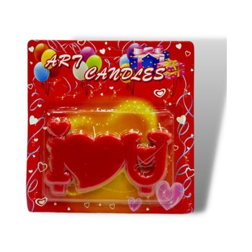 12 حبة شموع I love you كرت