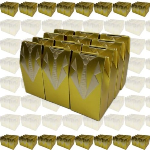 12 علبة توزيعات ذهبية