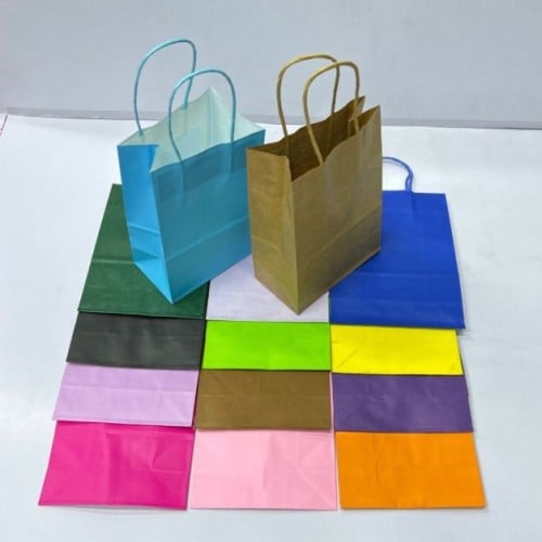كيس هدايا ورق متعدد الألوان مشكل صغير (15×8×21)