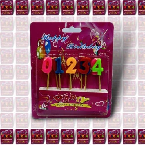 12 كرت شموع أرقام