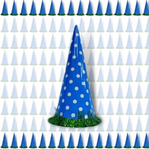 12 حبة طربوش منقط أزرق