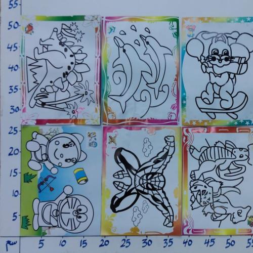 التلوين على ورق مقوى بدون الألوان ( رقم 16 )