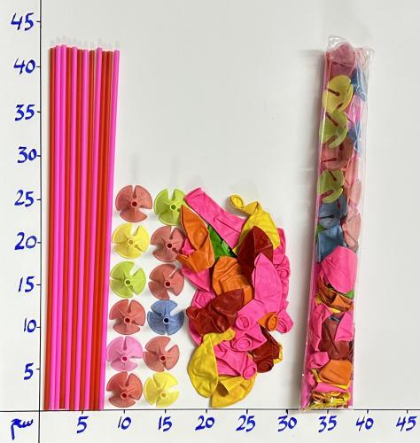 بالون مع العصا والقواعد 12* 1 كيس