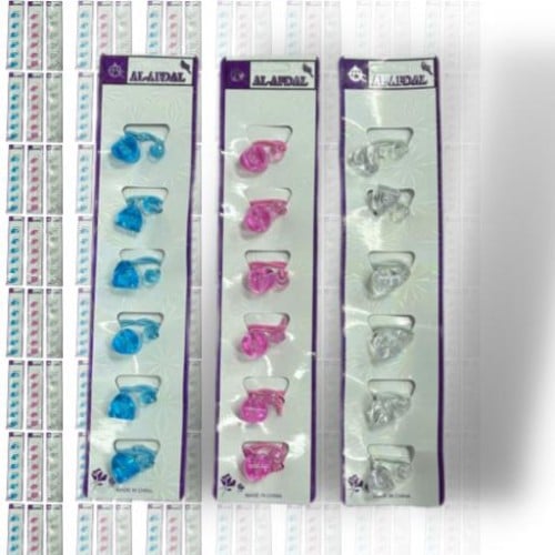 12 كرت بكل شعر أبيض ووردي وسماوي