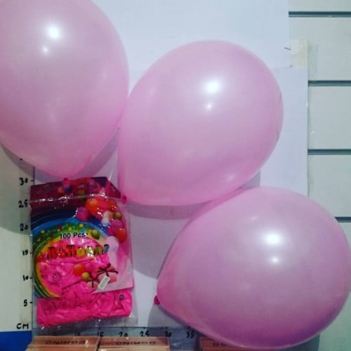 بالون وردي سادة 100حبة (مقاس 12بوصة)  وزنه 2.8 جرام 2A/200