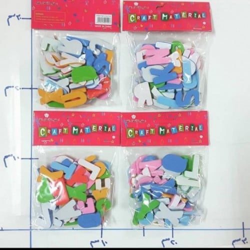 إسفنج للأعمال الفنية  لاصق شكل حروف إنجليزية