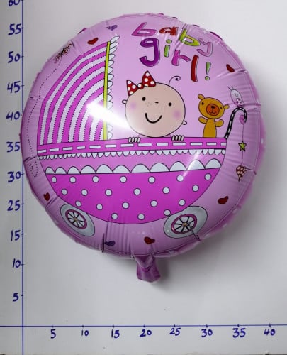بالون هيليوم مواليد بناتي ( رقم 5 )