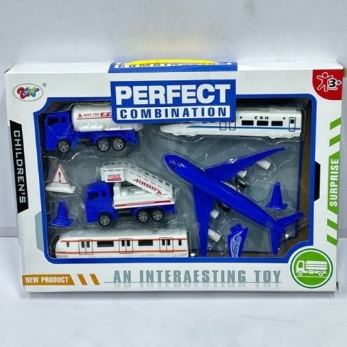 طقم مطار ولادي أزرق 8C