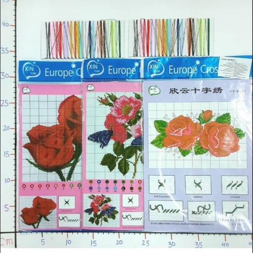 قماش إيتامين مرسوم مع الخيوط والإبرة 22A