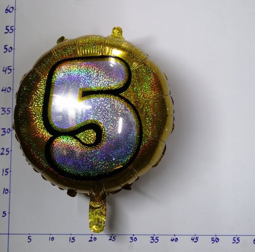 بالون هيليوم رقم 5 ذهبي 7E/100