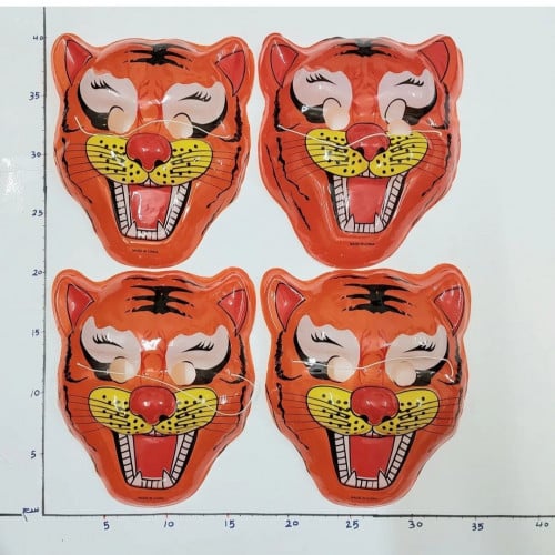 قناع وجه بلاستيك نمر بني11B