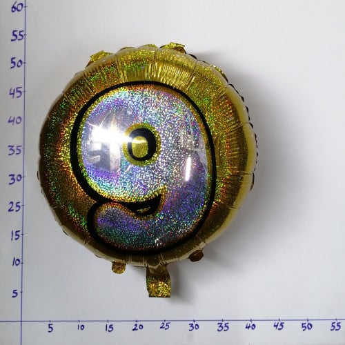بالون هيليوم رقم 9 ذهبي 7E/100