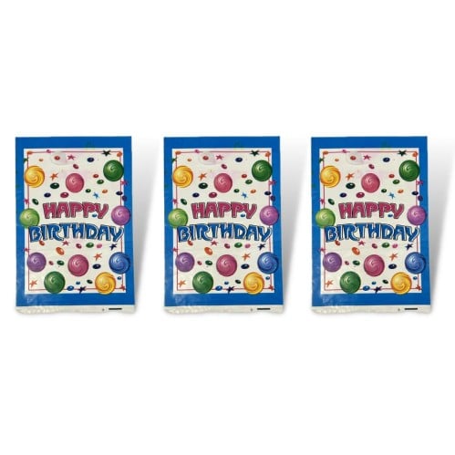 12 كيس هدايا نايلون خفيف هابي بيرث دي أزرق