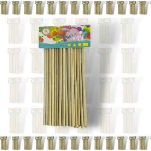 12 كيس أعواد شواء خشبية