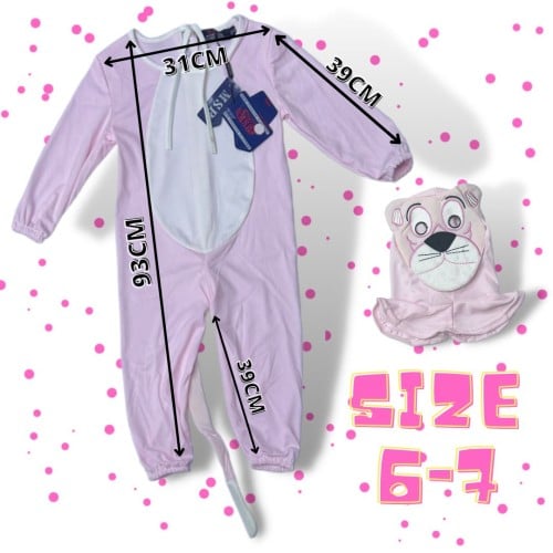 ملابس تنكرية للأطفال النمر الوردي 7-6