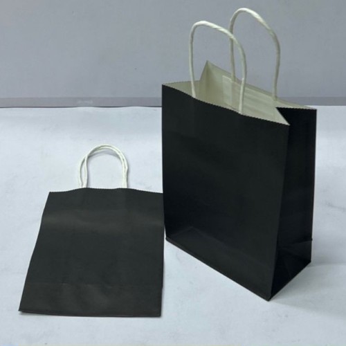 كيس هدايا ورق أسود صغير (15 ×8×21)